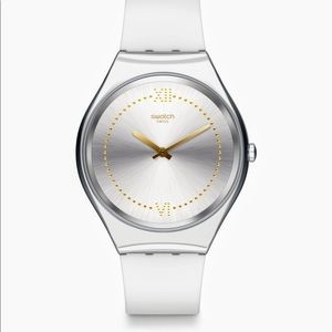 NIB! Swatch SKINDOREE White/Silver/Gold